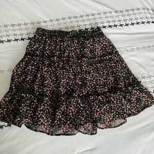 Elegant Red A-Line Skirt with Full Flare